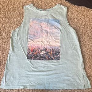 Nike Skyline Graphic Tank in Light Blue/teal
